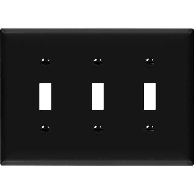 ENERLITES Triple Light Switch Wall Plate, Toggle Switch Plate, Gloss