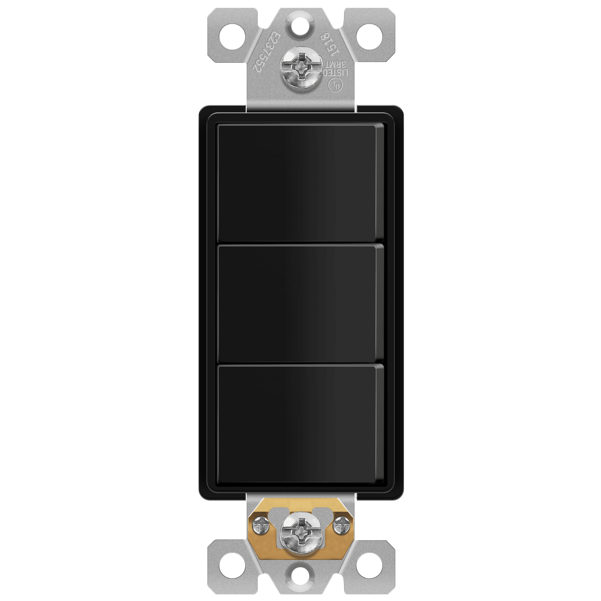 Enerlites Triple Paddle Rocker Combination Decorator Switch Gloss