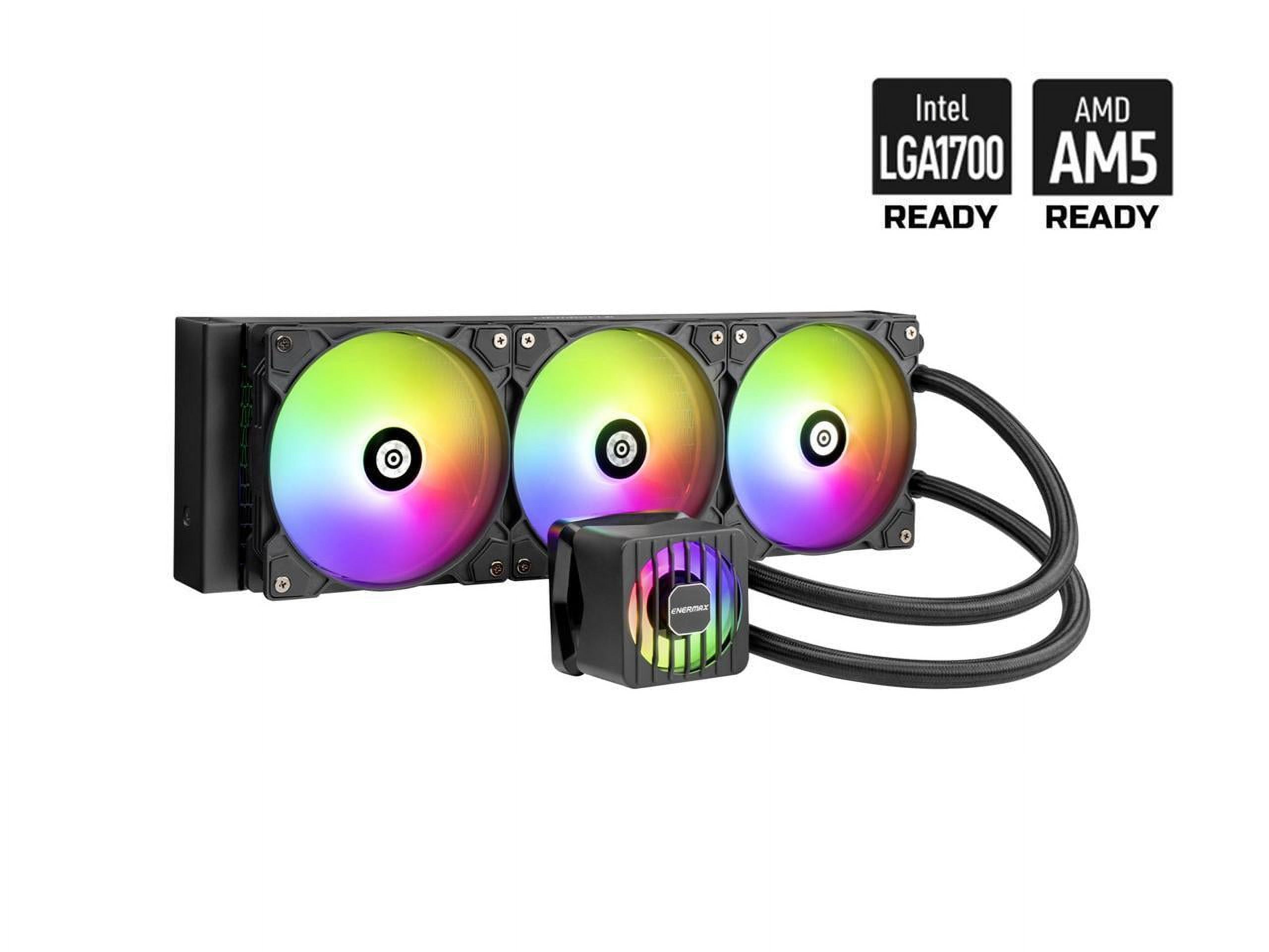 ENERMAX LIQMAXFLO 360 ARGB AIO CPU Liquid Cooler - 60mm VRM Fan - 400W TDP  - 38mm Thick Radiator