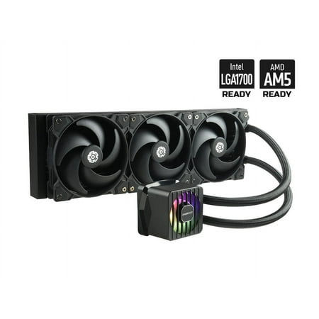 ENERMAX LIQMAXFLO SR 360 ARGB AIO CPU Liquid Cooler - 60mm VRM Fan up to 3000 RPM, PWM-Controlled Pump, 360mm Radiator, Triple Silent Flow120mm FDB Fans, 370W TDP - AMD AM5 & Intel LGA 1851/1700