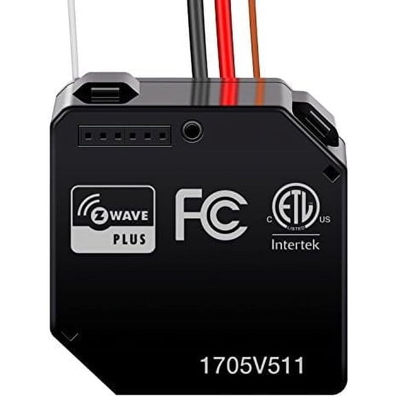 ENERWAVE Z-Wave Plus Relay, Hidden Smart Switch Wireless Remote Control to Lights and Ceiling Fans, 120-277VAC, 10A, Neutral Wire Required, ZWN-RSM1-PLUS, Black$$Tools & Hardware Other