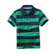 thumbnail image 1 of ENFLASH 2-14 Years Kids Boy Polo Shirts School Uniform Stripe Moisture Wicking Short Sleeve Active Tops, 1 of 7