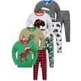 thumbnail image 1 of WIBACKER 2-9 Years Boys' and Toddler Kids Long Sleeve Tops and Pants Sleepwear Little Boys Cotton 2 Piece Pajamas Dinosaur Pants Set, 1 of 11