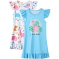 thumbnail image 1 of ATAIKU 2-Pack Girls Nightgowns 3-10Y Dinosaur Sleepwear Night Sleep Dress Pajamas Little Kids Toddler Soft Nightgown, 1 of 8