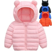 ENFLASH WIBACKER 2T 3T 4T 5T Winter Coats for Toddler Kid Baby Boy Girl Light Puffer Bear Hooded Down Jacket