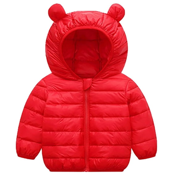 WIBACKER 2T 3T 4T 5T Winter Coat for Toddler Kid Baby Boy Girl Light Puffer Bear Hooded Down Jacket