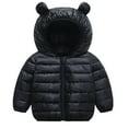 thumbnail image 1 of WIBACKER 2T 3T 4T 5T Winter Coat for Toddler Kid Baby Boy Girl Light Puffer Bear Hooded Down Jacket, 1 of 7