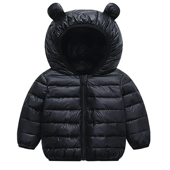 WIBACKER 2T 3T 4T 5T Winter Coat for Toddler Kid Baby Boy Girl Light Puffer Bear Hooded Down Jacket
