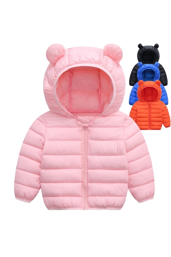 2T 3T 4T 5T Winter Coat for Toddler Kid Baby Boy Girl Light Puffer Bear Hooded Down Jacket