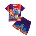 thumbnail image 1 of ATAIKU 3D Printed Boys Summer Pajamas Set Kids PJs Tee and Shorts Jammies Set 3-12Y - Dinosaur, 1 of 11