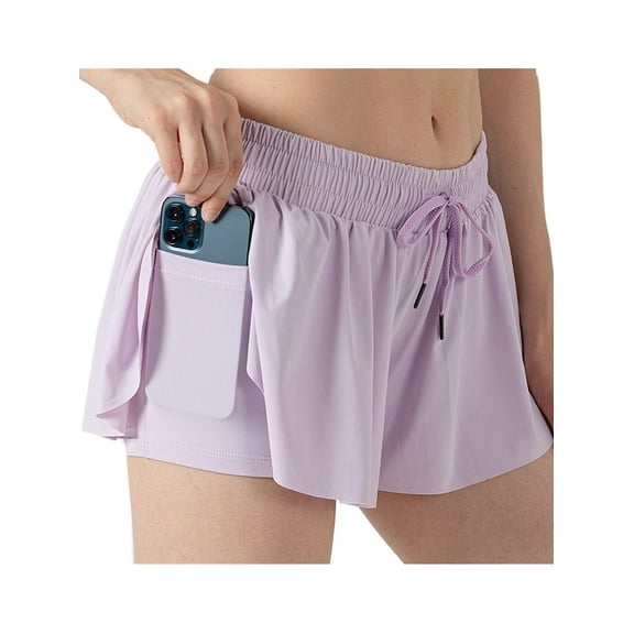 ATAIKU 5-12Y Girls Butterfly Shorts Flowy Athletic 2 in 1 Cheer Tennis Skirt Shorts Running Dance Preppy Kids Clothes