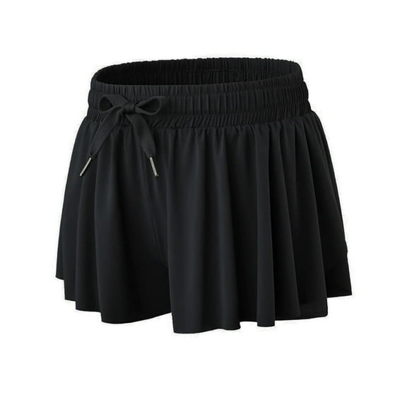 ATAIKU 5-12Y Girls Butterfly Shorts Flowy Athletic 2 in 1 Cheer Tennis Skirt Shorts Running Dance Preppy Kids Clothes