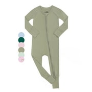 ENFLASH Baby Boys Girls 2 Way Zipper Footless Pajamas Bamboo Viscose Long Sleeve Romper Sleep 'N Play