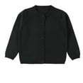 thumbnail image 1 of HWJAD Cotton Basic Long Sleeve Cardigan Sweater for 1-7Y Kids Girl Boy Uniform Button Knit Coat, 1 of 6
