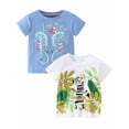 thumbnail image 1 of HWJAD Girls and Toddlers' Short-Sleeve Graphic T-Shirts Summer Crewneck Kids Tee Tops, 2 Pack, 1 of 8