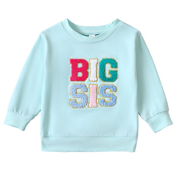 ENFLASH Kids Baby Girl Sweatshirt Sister Matching Tops Fall Winter Clothes - BIG SIS