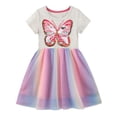thumbnail image 1 of ENFLASH Kids Butterfly Summer Cotton Dress Princess Girls and Toddlers' Knit Short-Sleeve Tutu Dresses, 1 of 8