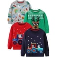 thumbnail image 1 of ATAIKU Kids Christmas Pullover Sweatshirt Cotton Long Sleeve Funny Xmas Tops for Toddler Boys, 1 of 7