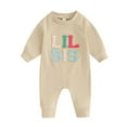 thumbnail image 1 of ENFLASH Newborn Baby Girl Bodysuit Sister Matching Sweatshirt Overall Romper Fall Winter Clothes LIL SIS, 1 of 9