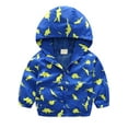 thumbnail image 1 of ATAIKU 2-6Y Toddler Boys Dinosaur Lightweight Hooded Raincoat Kids Waterproof Windbreaker Jacket, 1 of 6