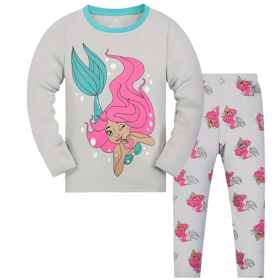 WIBACKER Toddler Girls Pajamas Sets Kids Comfy Pajamas Long Sleeve Cotton PJs Two Piece Kids Sleepwear