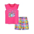thumbnail image 1 of ATAIKU Toddler and Little Girls Pajamas Short Sleeve 100% Cotton Kids Pjs Cartoons Sleepwear Summer Clothes - Camera, 1 of 5