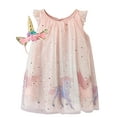 thumbnail image 1 of ATAIKU Unicorn Toddlers Girl Sequin Party Dress Bridesmaid Wedding Gown with Headband, 1 of 14