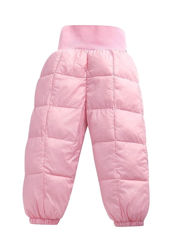 Winter Puffer Snow Pants for Baby Girl Boy-Toddler Kids Thick Warm Down Ski Trouser