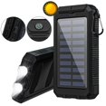 thumbnail image 1 of ENFOURCLASS 30000mAh Solar Power Bank with Dual USB Ports, LED Light & Compass for Travel, Camping, Emergencies, 1 of 27