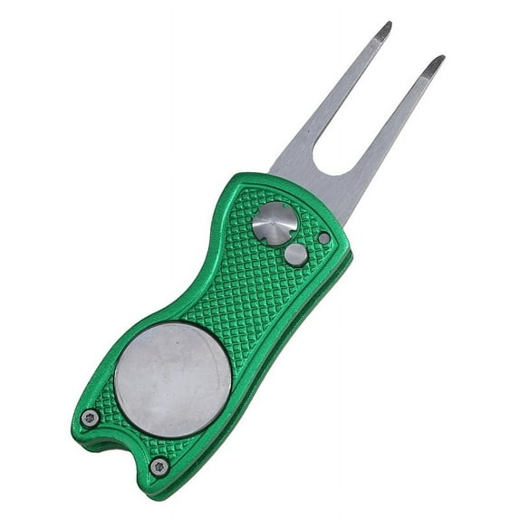 ENFOURCLASS Foldable 3-in-1 Divot Tool with Groove Cleaner & Ball Marker for Golf Training & Repair