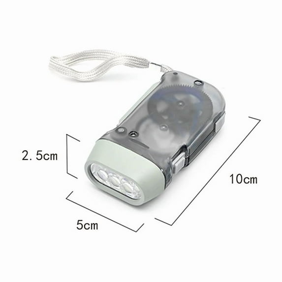 ENFOURCLASS Mini LED Hand Crank Flashlight for Camping and Hiking
