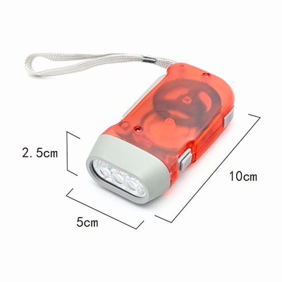 ENFOURCLASS Mini LED Hand Crank Flashlight for Camping and Hiking