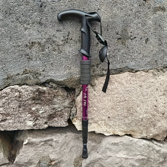 ENFOURCLASS Ultra-Light Adjustable Trekking Pole w/Shock Absorption & T-Grip for Hiking