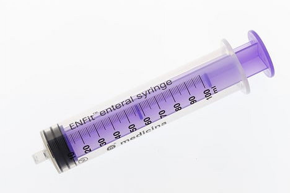 ENFit Disposable Enteral Syringe 100ml Quantity 10 individually