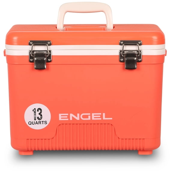 ENGEL 13 Qt Leak-Proof Compact Insulated Drybox Cooler - Coral