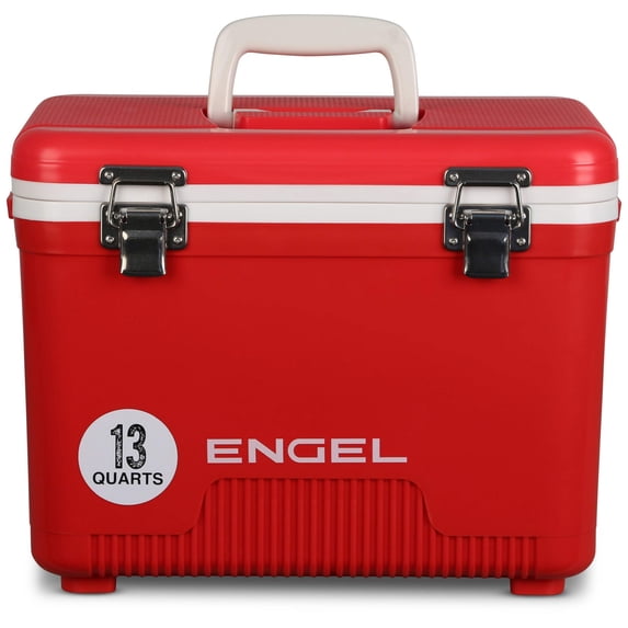 ENGEL 13 Qt Leak-Proof Compact Insulated Drybox Cooler - Red
