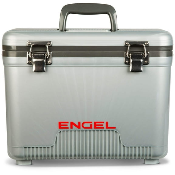 ENGEL 13 Qt Leak-Proof Compact Insulated Drybox Cooler - Silver