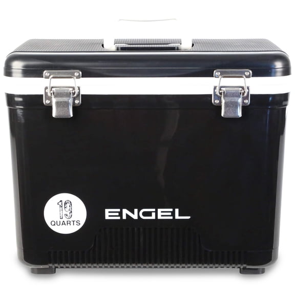 ENGEL 19 Qt Leak-Proof Compact Insulated Drybox Cooler - Black