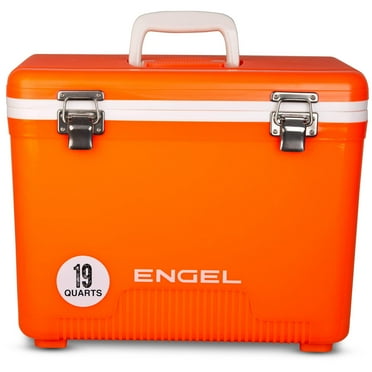 ENGEL 19 Qt Leak-Proof Compact Insulated Drybox Cooler - Orange High-Visibility