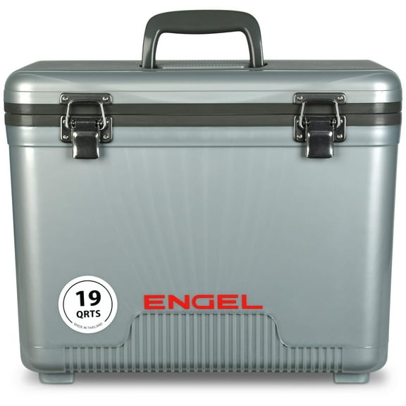 ENGEL 19 Qt Leak-Proof Compact Insulated Drybox Cooler - Silver