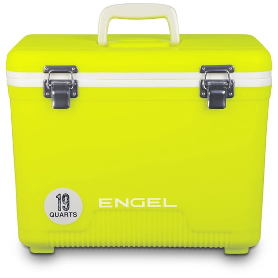 ENGEL 19 Qt Leak-Proof Compact Insulated Drybox Cooler - Yellow High-Visibility
