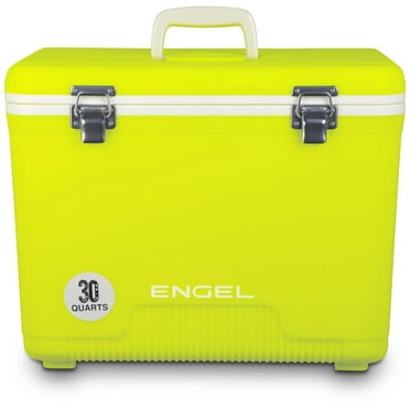 ENGEL 30 Qt Leak-Proof Compact Insulated Drybox Cooler - Yellow High-Visibility