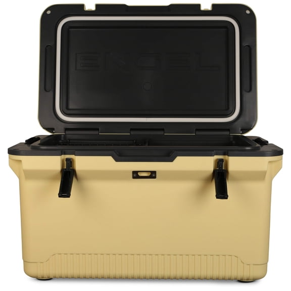 ENGEL 60 Qt UltraLite Cooler With Wire Basket and Divider - Fighting Lady Yellow