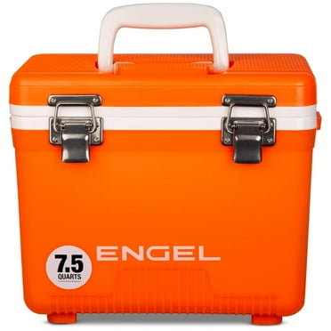 ENGEL 7.5 Qt Leak-Proof Compact Insulated Drybox Cooler - Orange High-Visibility