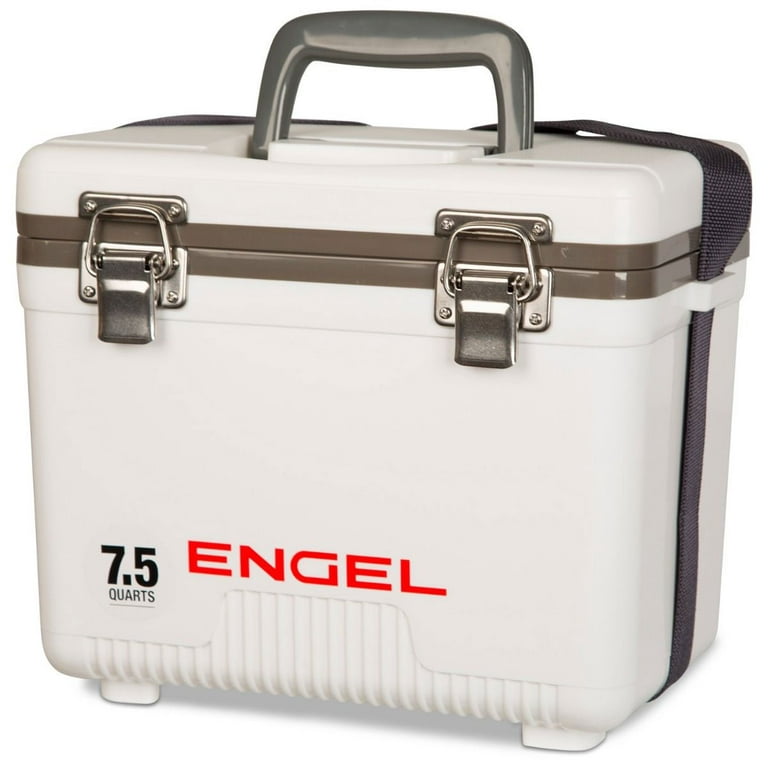 ENGEL 7.5-Quart Live Bait Cooler w/ 2-Speed Aerator Pump & Carry Handles,  White 