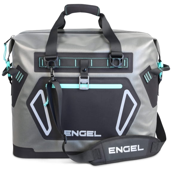 ENGEL Soft Sided Cooler HD30 - 32 Qt, 48 Cans, Dark Gray/Seafoam