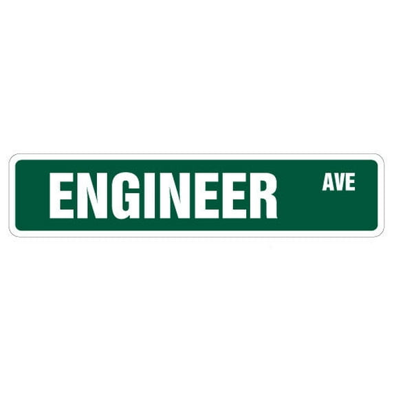 ENGINEER Aluminum Street Sign civil chemical engineering electrical degree | Indoor/Outdoor | 24" Wide
