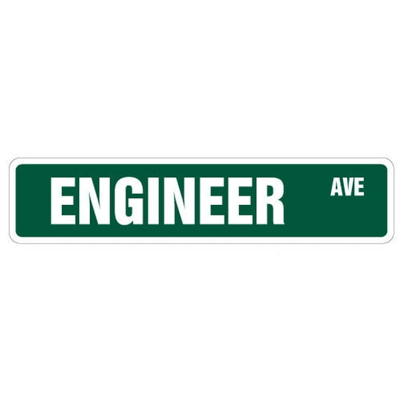 ENGINEER Street Sign civil chemical engineering electrical degree | Indoor/Outdoor |  18" Wide