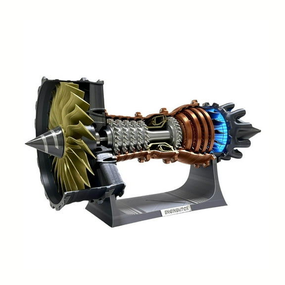 ENGINEKIT TR900 Turbofan Engine Model Kit with Adjustable Speed Lighting Making Model Kit Toy