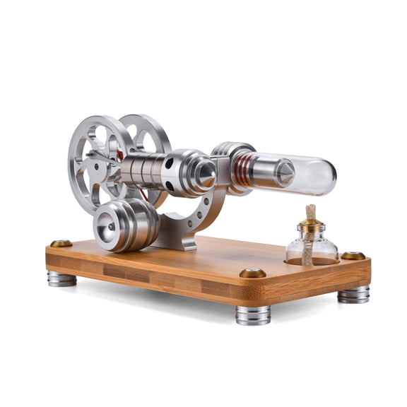 ENGINEKIT M14-03-S Aluminum Single Cylinder High Temperature Stirling Engine Model Kit